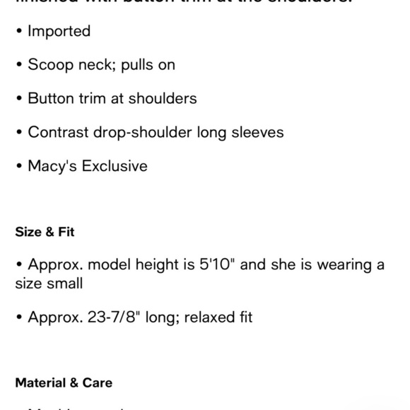 Style & Co. Long Sleeve Striped Button Trim Knit Top Tee Blue Grass NWT XL - Picture 4 of 9